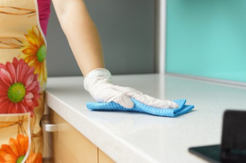 Kingston Carpet Cleaning team reviewing safety procedures before a carpet cleaning job
