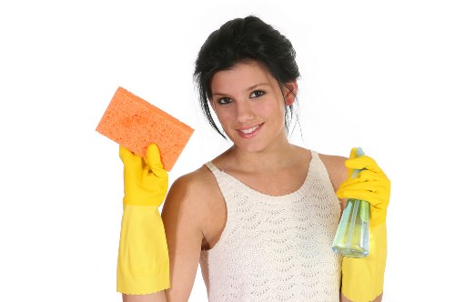 Local cleaner working in a Kingston apartment building