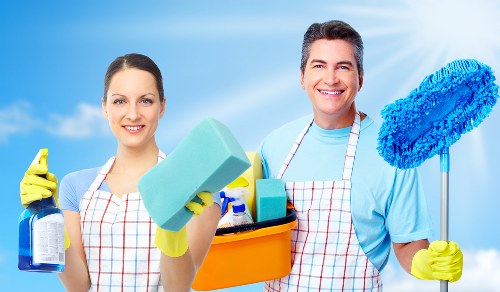 Cleaning shared entrances and communal areas in a Kingston commercial building